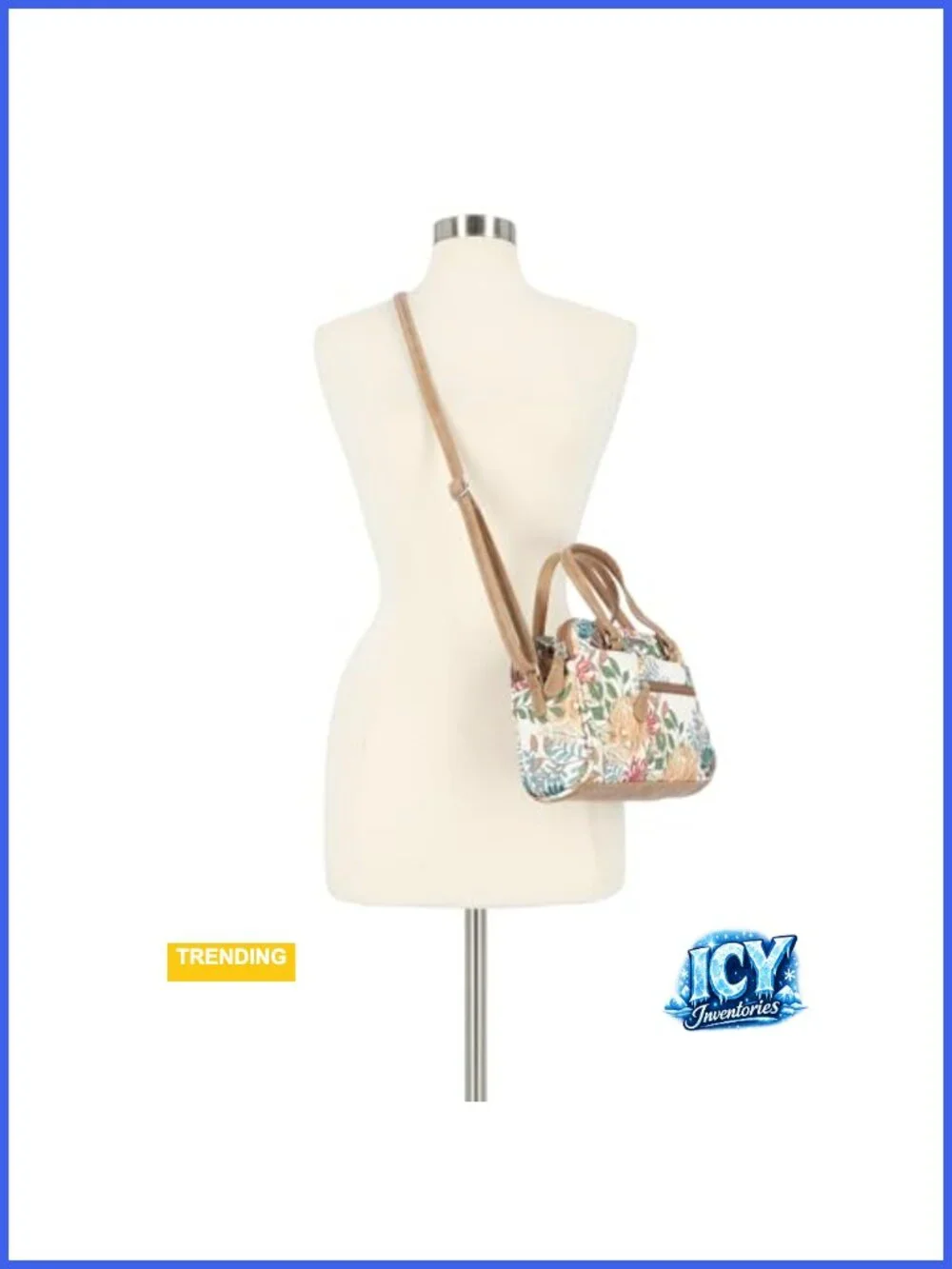 Vegan Leather Satchel Tote Crossbody Handbag with Adjustable Strap